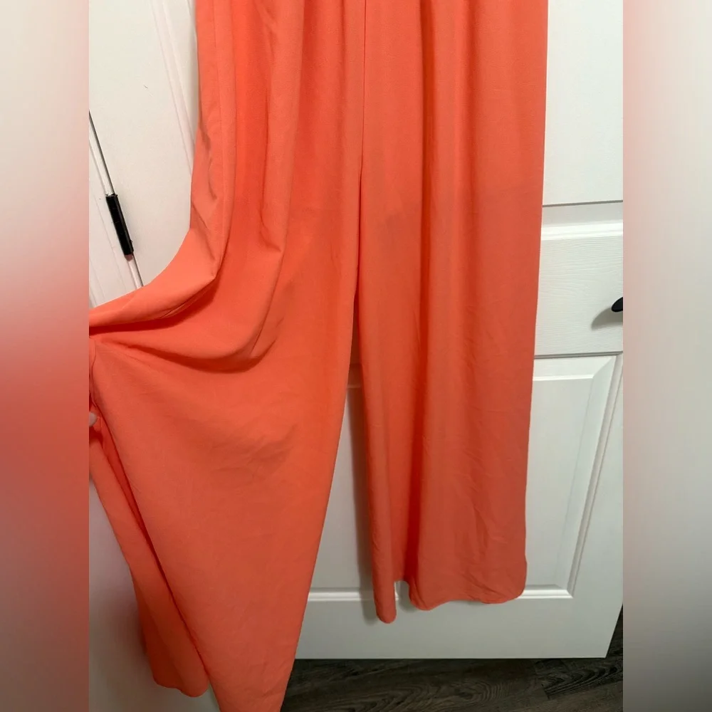 Elegant Coral Jumpsuit - Picture 2 of 3